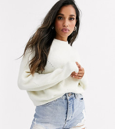 Укороченный джемпер цвета слоновой кости Topshop Petite-Кремовый