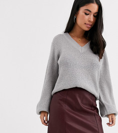 Бордовая мини-юбка из искусственной кожи New Look Petite-Красный
