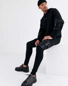 Черные облегающие джоггеры от комплекта ASOS DESIGN-Черный