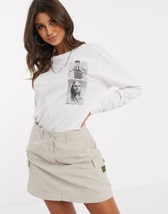 Лонгслив с фотопринтом Calvin Klein Jeans-Белый