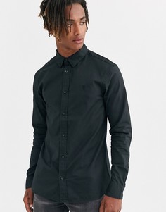 Черная рубашка с логотипом и длинными рукавами AllSaints-Черный