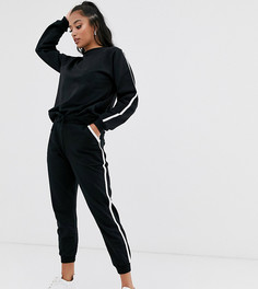 Спортивный костюм со свитшотом и джоггерами ASOS DESIGN Petite-Черный