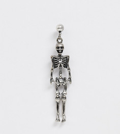 Серебристые серьги-подвески с элементами в виде черепов Reclaimed Vintage inspired эксклюзивно для ASOS-Серебряный