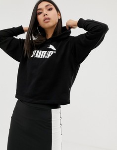 Худи черного цвета с логотипом Puma Essentials-Черный