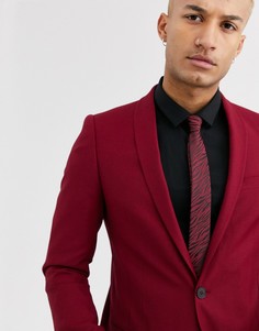 Бордовый супероблегающий пиджак Twisted Tailor-Красный