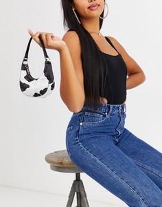 Сумка в стиле 90-х с коровьим принтом ASOS DESIGN-Мульти