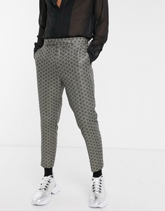 Узкие брюки золотистого цвета ASOS DESIGN-Золотой