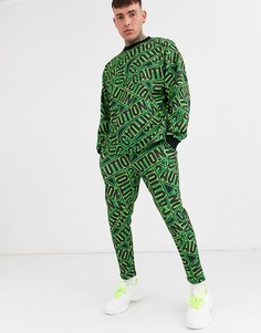 Облегающие джоггеры от комплекта с принтом в стиле Хэллоуина ASOS DESIGN-Черный