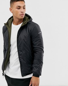Двусторонняя куртка (черная/хаки) с логотипом на спине Emporio Armani-Черный