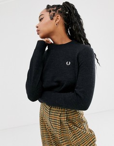 Джемпер с круглым вырезом Fred Perry-Белый