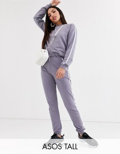 Спортивный костюм со свитшотом и джоггерами ASOS DESIGN Tall-Фиолетовый