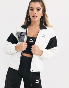 Белая флисовая куртка Puma XTG-Бежевый