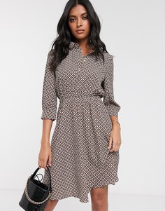 Платье-рубашка мини с принтом Vila-Мульти