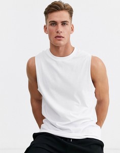 Белая футболка без рукавов New Look-Белый