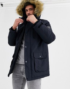 Темно-синяя парка Burton Menswear-Черный