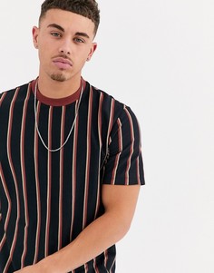 Черная футболка в полоску Only & Sons-Темно-синий