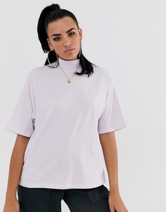 Oversize-футболка пастельного лавандового цвета ASOS DESIGN-Розовый
