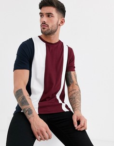Бордовая футболка со вставками Burton Menswear-Красный