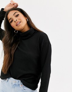 Черная водолазка ASOS DESIGN-Черный