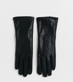 Эксклюзивные черные перчатки из искусственной кожи со вставками для сенсорных экранов My Accessories London-Черный
