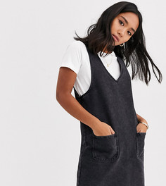 Черный джинсовый сарафан Only Petite