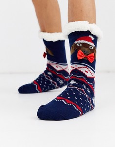 Новогодние носки ASOS DESIGN-Темно-синий