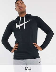 Худи черного цвета с логотипом-галочкой Nike Training Tall-Черный