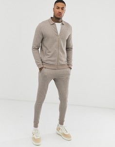 Бежевая спортивная куртка Харрингтон ASOS DESIGN-Бежевый