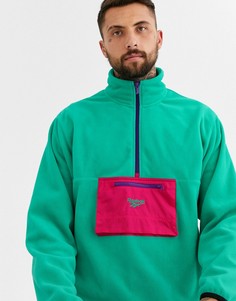 Зеленый флисовый свитшот Reebok