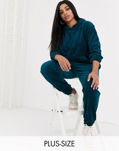 Сине-зеленые вельветовые джоггеры свободного кроя Nike Plus-Синий