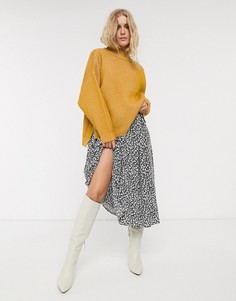 Oversize-джемпер горчичного цвета Topshop-Желтый