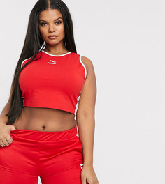 Красный кроп-топ с логотипом Puma Plus эксклюзивно для ASOS