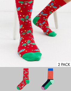 Набор из 2 пар носков в подарочной упаковке Happy Socks-Мульти