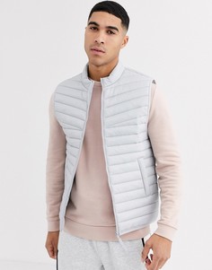 Серый дутый жилет ASOS DESIGN
