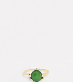 Золотистое кольцо с камнем эксклюзивно от DesignB London-Золотой