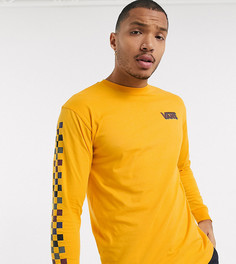 Желтый лонгслив с отделкой в шахматную клетку Vans эксклюзивно для ASOS-Медный