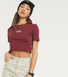 Бордовый кроп-топ с V-образным вырезом Vans эксклюзивно для ASOS-Красный