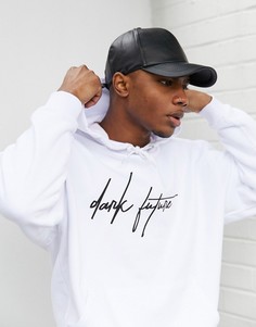 Белый худи свободного кроя с принтом \"Dark Future\" ASOS DESIGN