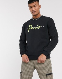 Черный свитшот с принтом \"Рaris\" ASOS DESIGN