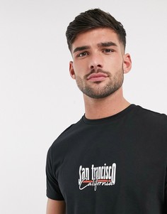Черная футболка с принтом \"San Francisco\" New Look-Черный
