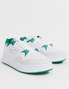 Бело-зеленые кроссовки Lacoste Court Slam-Белый