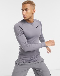 Лонгслив Nike Therma-Серый