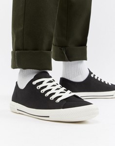 Черные парусиновые кеды со шнуровкой ASOS DESIGN-Черный