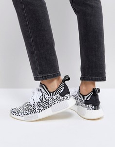 Черно-белые кроссовки adidas Originals NMD R1-Черный