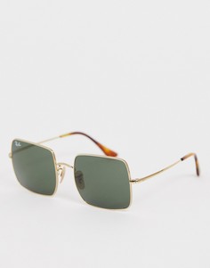 Квадратные солнцезащитные очки Ray-Ban 0RB1971-Золотой
