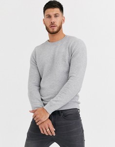 Серый фактурный джемпер River Island
