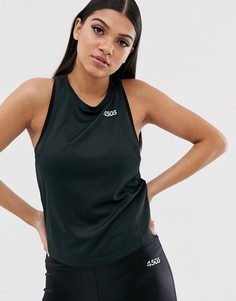 Майка для бега с логотипом ASOS 4505-Черный