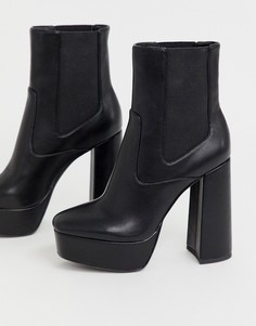 Черные ботинки на платформе Public Desire Lexi-Черный