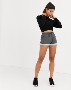 Трикотажные шорты с отворотами ASOS 4505-Серый