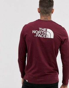 Бордовый лонгслив The North Face Easy-Красный